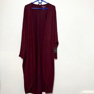 NWT Torrid Super Soft Sleep Kimono - Burgandy with Gold Sparkles SZ 4X